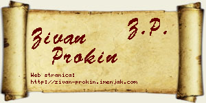 Živan Prokin vizit kartica